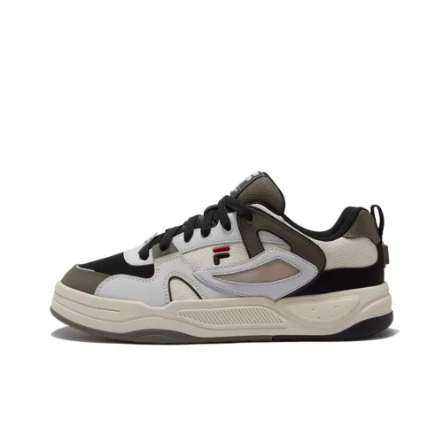 FILA FUSION BANK II Устойчивые к истиранию Низкие Кроссовки для скейтбординга Мужские Белый-коричневый