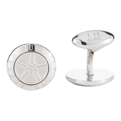 Dunhill Rhodium-покрытые медные запонки для мужчин серебряные
