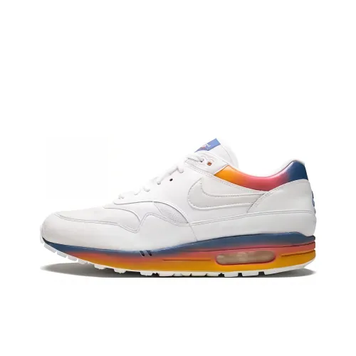 Nike Air Max 1 Low Топ Беговые кроссовки Унисекс Белый Желтый