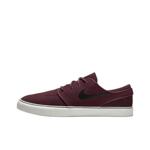 Nike SB Stefan Janoski Slip-resistant Abrasion-resistant Low-top Skateboard Shoes Unisex Dark Burgundy
