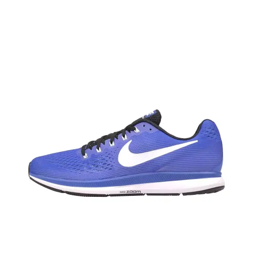 Nike Pegasus 34 Амортизаторы Slip-resistant Abrasion-resistant Низкий топ Беговые кроссовки Unisex Синий Белый