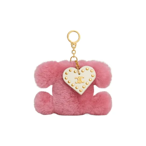 CELINE Shearling Коровья кожа Keychains Женские Розовый
