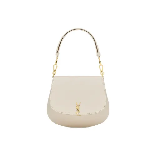 SAINT LAURENT Nolan Телячья кожа Сумка через плечо Женская Винтажная Белая