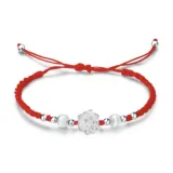 Удача Лотос Браслеты - Красный