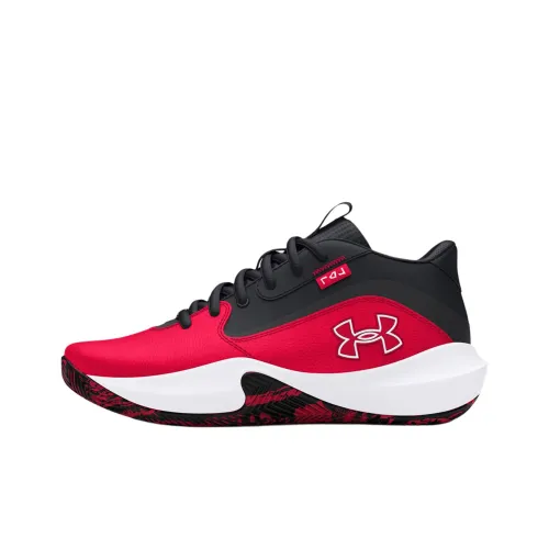 Under Armour Lockdown 7 Детская баскетбольная обувь Низкий топ Красный/Черный/Белый Школьный возраст