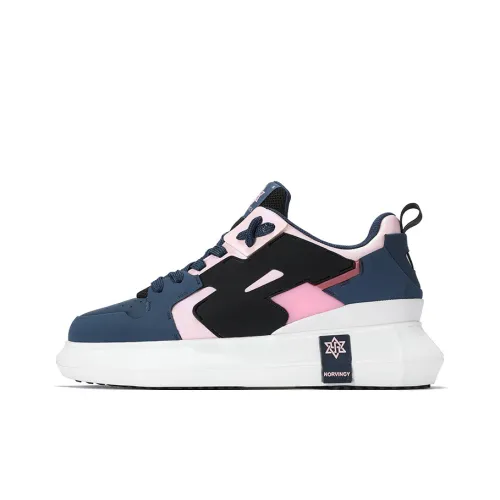 NORVINCY Низкие кроссовки для скейтбординга унисекс глубокий синий розовый