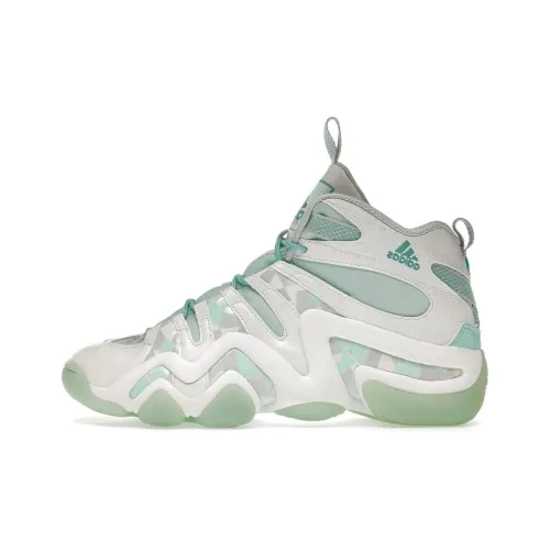 Adidas Crazy 8 Амортизация Износостойкий MID Топ Винтажные Баскетбольные Кроссовки Унисекс Циановый