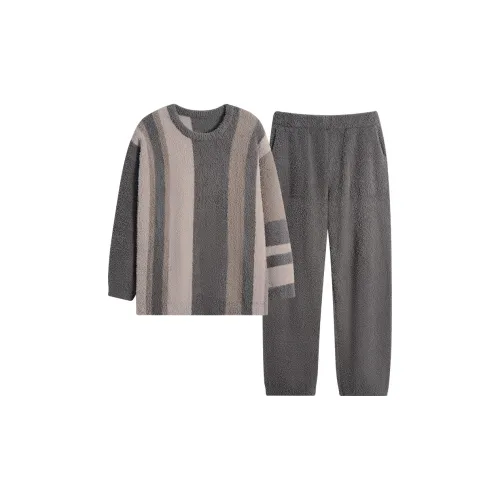 Sha Qian Пижамный комплект Мужской Кофейный