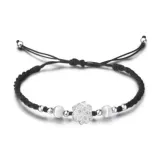 Браслет "Благоприятный Лотос" - черный