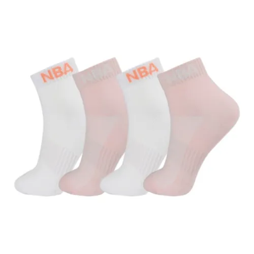 NBA 4 шт Мороженое Красный * 2 + Белый * 2 Женские MID Носки до икры