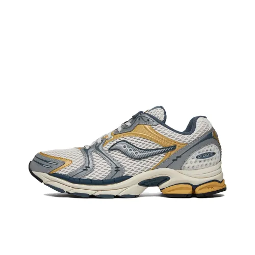 Saucony ProGrid Triumph 4 Slip-Resistant Abrasion-Resistant Low-Top Беговые кроссовки Унисекс Белый Серый