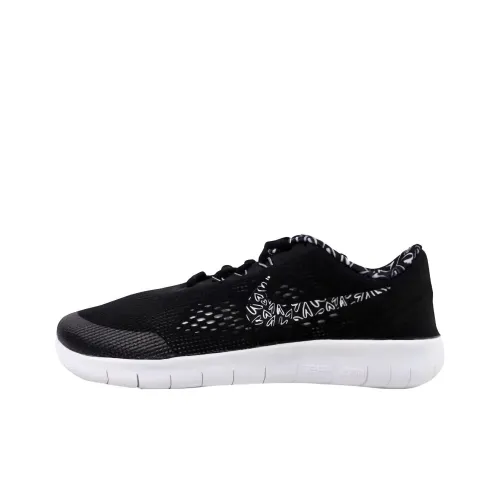 Nike Free RN Slip Resistant Abrasion Resistant Низкий Топ Повседневная Обувь Женская Черная