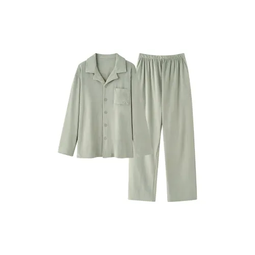 UAVAE Пижамный комплект мужской серый зеленый