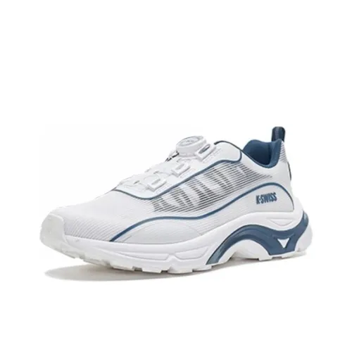 KSWISS Slip-resistant Abrasion-resistant Низкий топ Беговые кроссовки Унисекс Белый Синий