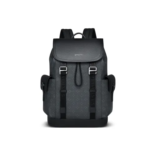 SEPTWOLVES ПВХ Короткий Trip Бизнес Путешественный Рюкзак Ноутбук Сумка QPL Унисекс Черный