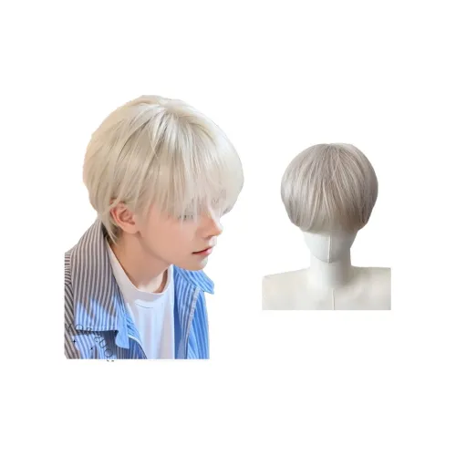 GLUNA Дифференциальный Раздробленный Крышка Мужская Короткая Перука Полная Голова Комплект