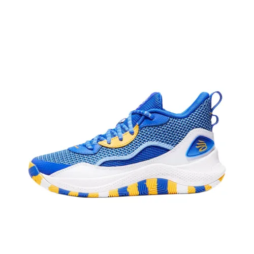 Under Armour Curry 3Z 24 Детские баскетбольные кроссовки MID Топ Синий Белый Унисекс