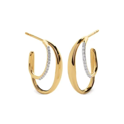 Monica Vinader Переработанный серебряный серьги женские золотой