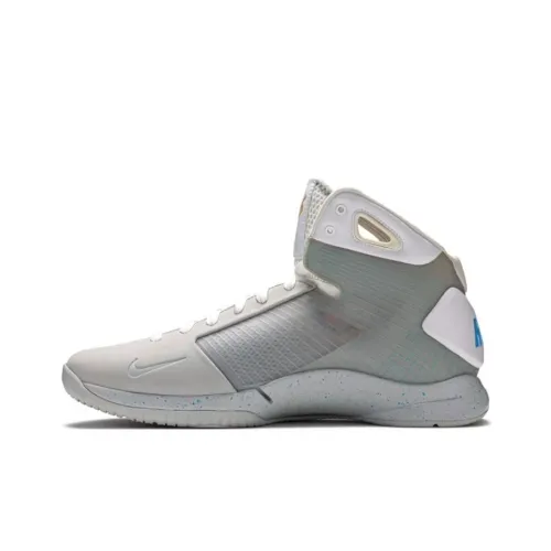 Nike Hyperdunk Marty McFly 2015 Нескользящий Легкий Высокий Топ Баскетбольные Кроссовки Мужские Белый Синий