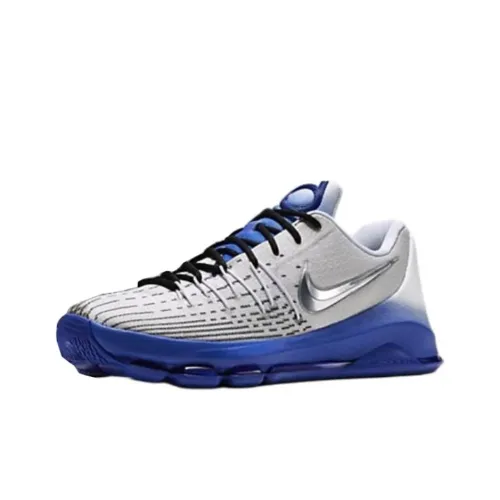 Nike KD 8 Slip-resistant Abrasion-resistant Low Top Casual Shoes Unisex White Blue Найк KD 8 Противоскользящий Устойчивый к истиранию Низкий Топ Повседневная Обувь Унисекс Белый Синий