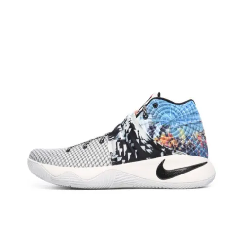 Nike Kyrie 2 Устойчивые к истиранию MID Баскетбольные кроссовки для игры Мужской Серый Международная версия