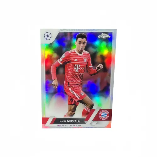 Topps Champions League Chrome Musiala Серебряный Фольга Германия Bayern Soccer Star Карта Карта Passable Спортивные карты 1 шт