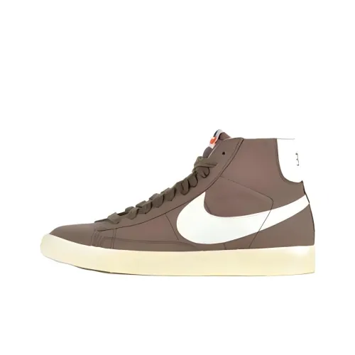 Nike Blazer Mid Slip Resistant Abrasion Resistant MID Топ Скейтборд Кроссовки Мужской Коричневый