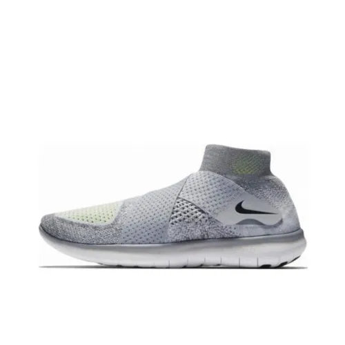 nike Free RN Нескользящий Легкий MID Топ Марафон Беговые кроссовки Мужской Серый