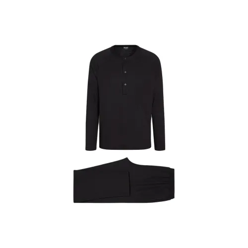 Ermenegildo Zegna Черный мужской комплект пижам