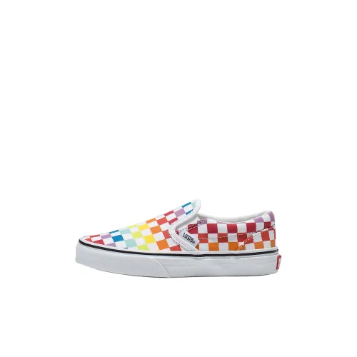 Vans Slip On Аbrasion Resistant Низкий Топ Kids Кеды Радужный Children Возраст 3-7 лет