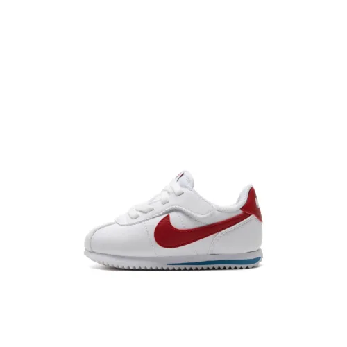 nike Cortez EasyOn Устойчивая к истиранию Низкая Обувь для малышей Белый Красный Infant и Малыш