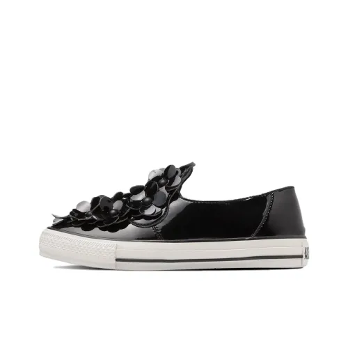 Конверс All Star Легкие и Дышащие Низкие Кроссовки для Скейтбординга Женские Черные