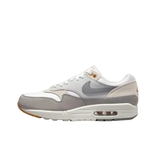 Nike Air Max 1 Устойчивый к истиранию Низкий Топ Casual Мужской Серый