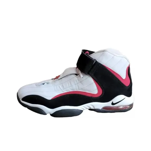 Nike Penny Anti-slip Легкий Высокий Топ Винтажные Баскетбольные Кроссовки Мужские Белый Черный Красный