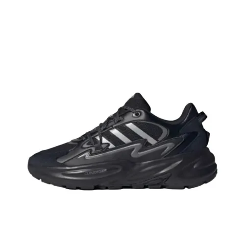 Adidas Low-Top Толстая подошва Кроссовки Черные Серебряные Унисекс