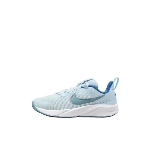 Nike Star Runner 4 Устойчивый к истиранию Дышащий Амортизирующий Противоскользящий Низкий Топ Детская Беговая Обувь Светло-Синий Детский
