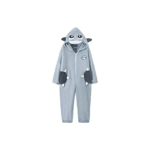 Qiao Ni Tong Домашние комбинезоны Мужской Небесно-голубой