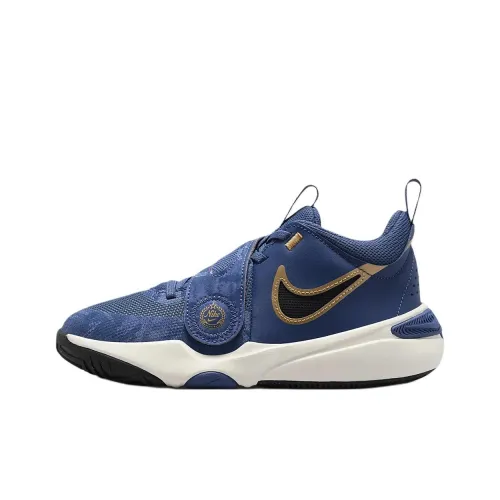 Nike Team Hustle D 11 Детские баскетбольные кроссовки MID Топ Глубокий морской синий Унисекс