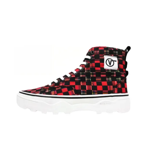 Vans High Топ Скейтборд Кроссовки Унисекс Красный Белый