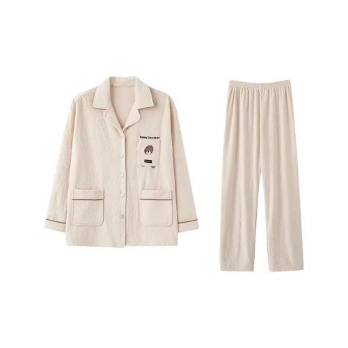 UAVAE Пижамный комплект женский абрикосовый