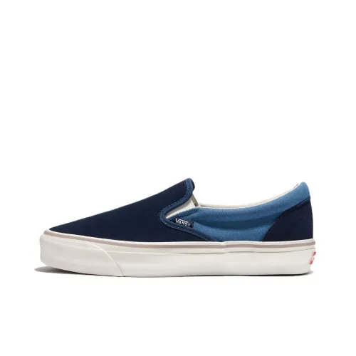 Vans Slip On Series Low Топ Скейтборд Кроссовки Унисекс Синий