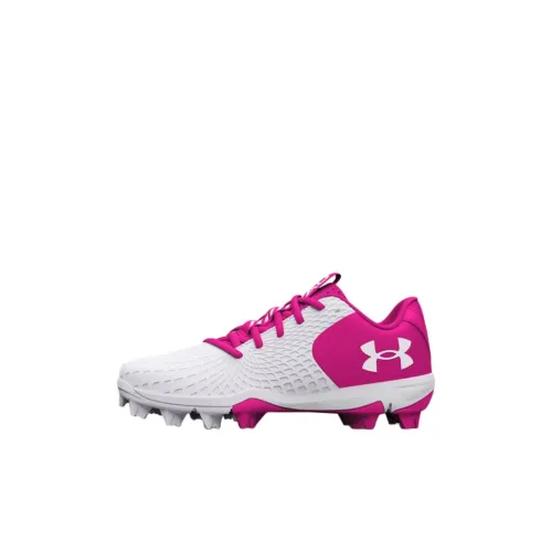 Under Armour Glyde 2 Slip-Resistant Abrasion-Resistant Low Top Детские Тренировочные Кроссовки Белый Розовый Малыш