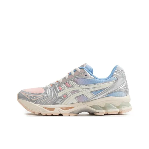 Asics Gel Kayano 14 Low Топ Беговые кроссовки Женские Серебряный Розовый Синий