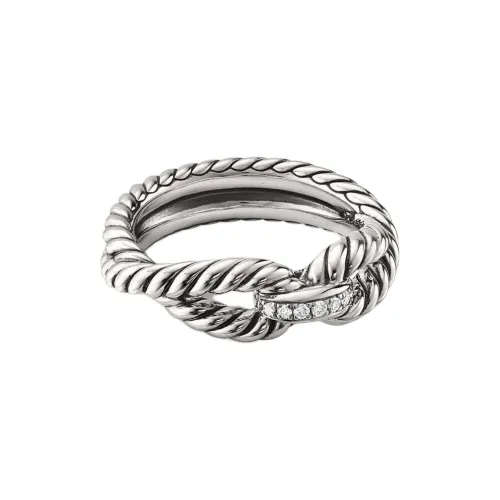 David Yurman Серебряные кольца с алмазами Women's Silver