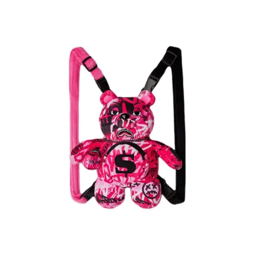 SPRAYGROUND Велюр Рюкзак Мини Женский Розовый