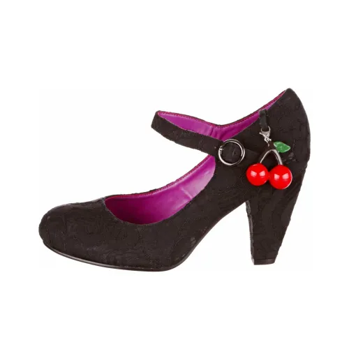 IRREGULAR CHOICE Грубый каблук Mary Jane обувь 8,5 см Женская Черная