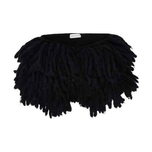 DRIES VAN NOTEN Полиамид Вязаные Шарфы Мужской Черный