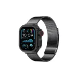 Мгновенный Ультра Металлический Чехол + Улучшенный Двух-Магнитный Миланский Ремешок Полосатый Наборы