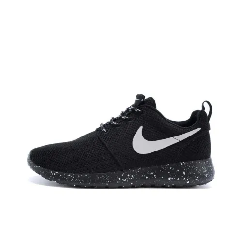 Nike Roshe Run Амортизация Низкий Топ Беговые кроссовки Женские Черный