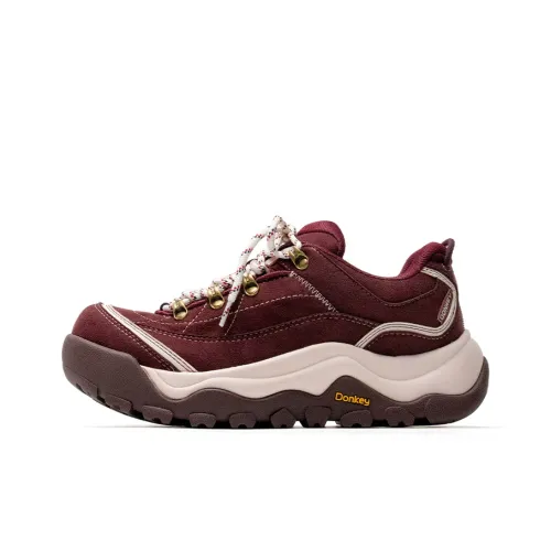 Mule Donkey Амортизаторы Shock Slip-Resistant Низкий Топ Толстая Подошва Кроссовки Унисекс Анкора Красный